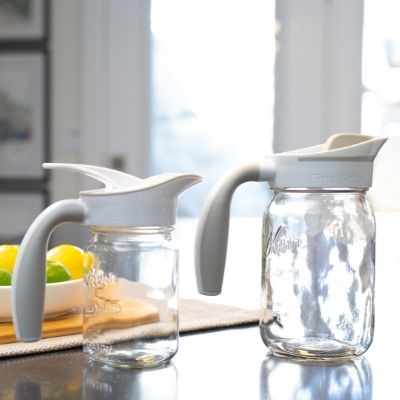 Ergo Spout Mason Jar Ergonomic Pour Spout Attachment (Regular Mouth, Vintage Blue-Teal)