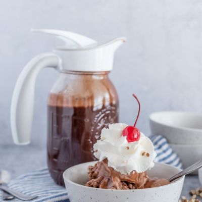 Hot Fudge Sauce in a Mason Jar
