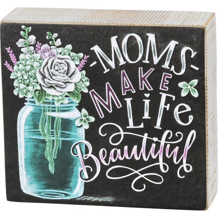 FREE Mason Jar Plaque - "Moms Make Life Beautiful"
